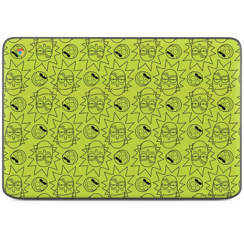 Adult Swim Rick and Morty Rick and Morty All Over Print HP Chromebook Skin