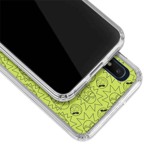 Adult Swim Rick and Morty Rick and Morty All Over Print Galaxy A10e Clear Case