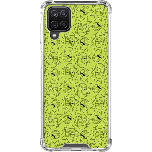 Adult Swim Rick and Morty Rick and Morty All Over Print Galaxy A12 Clear Case