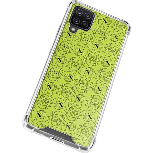 Adult Swim Rick and Morty Rick and Morty All Over Print Galaxy A12 Clear Case