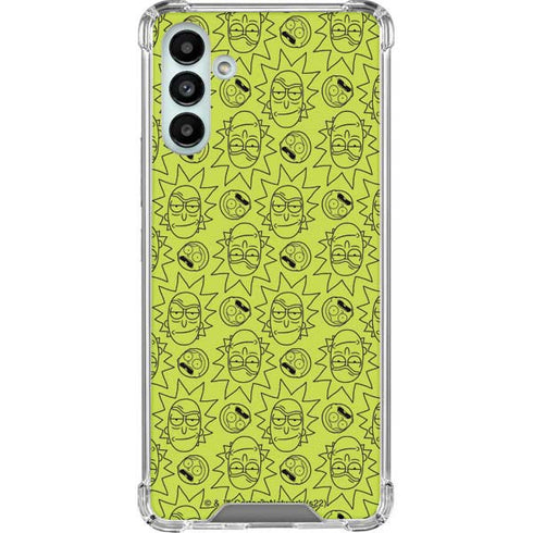 Adult Swim Rick and Morty Rick and Morty All Over Print Galaxy A13 5G Clear Case