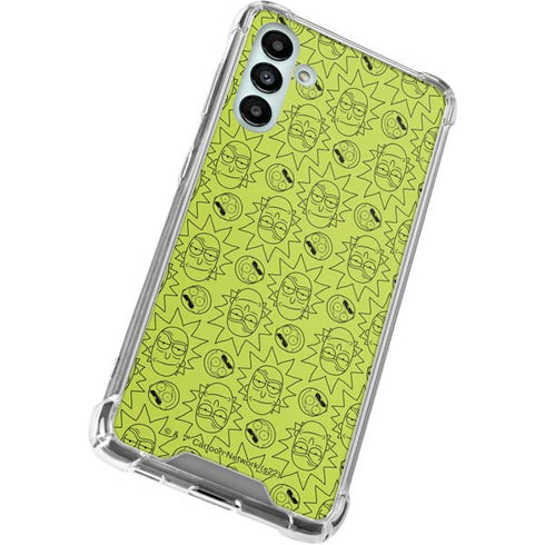 Adult Swim Rick and Morty Rick and Morty All Over Print Galaxy A13 5G Clear Case