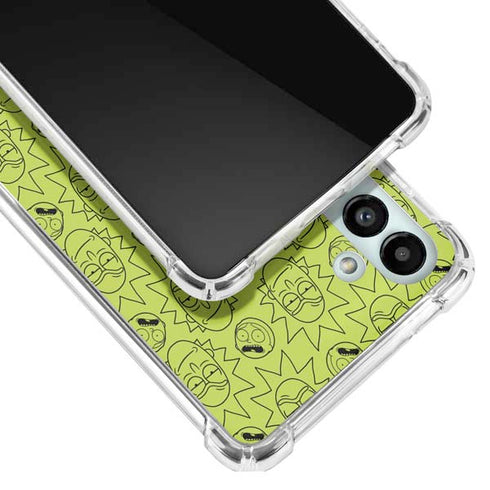 Adult Swim Rick and Morty Rick and Morty All Over Print Galaxy A13 5G Clear Case