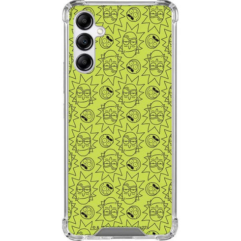 Adult Swim Rick and Morty Rick and Morty All Over Print Galaxy A14 5G Clear Case