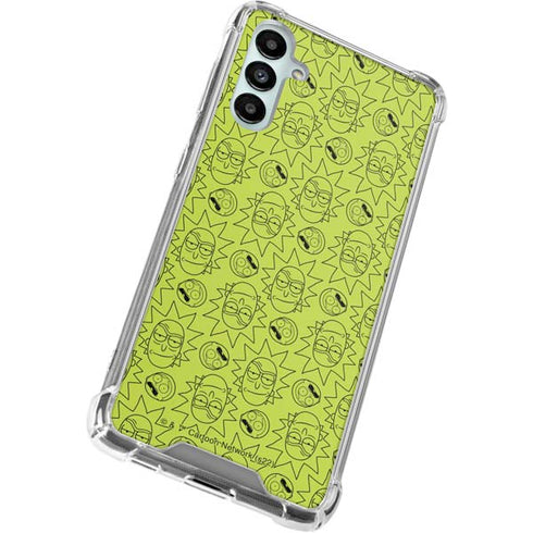 Adult Swim Rick and Morty Rick and Morty All Over Print Galaxy A14 5G Clear Case