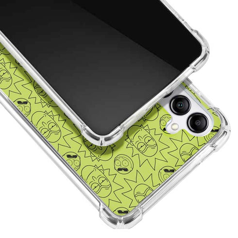 Adult Swim Rick and Morty Rick and Morty All Over Print Galaxy A14 5G Clear Case
