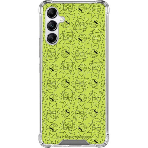Adult Swim Rick and Morty Rick and Morty All Over Print Galaxy A15 5G Clear Case