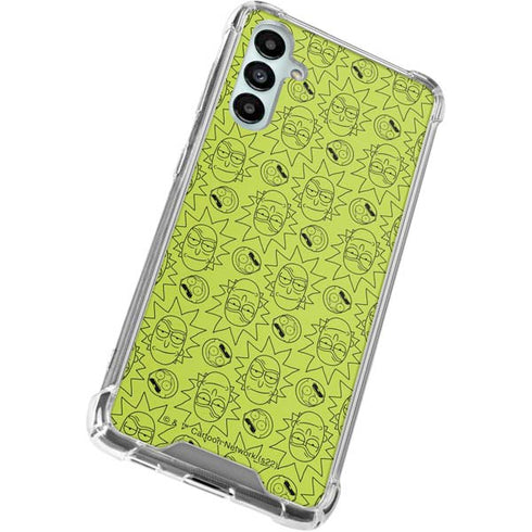 Adult Swim Rick and Morty Rick and Morty All Over Print Galaxy A15 5G Clear Case