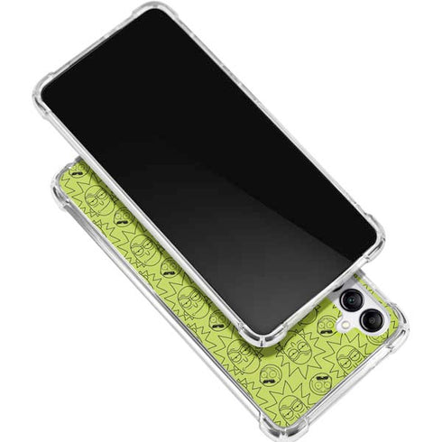 Adult Swim Rick and Morty Rick and Morty All Over Print Galaxy A15 5G Clear Case