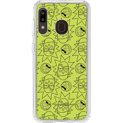 Adult Swim Rick and Morty Rick and Morty All Over Print Galaxy A20 Clear Case
