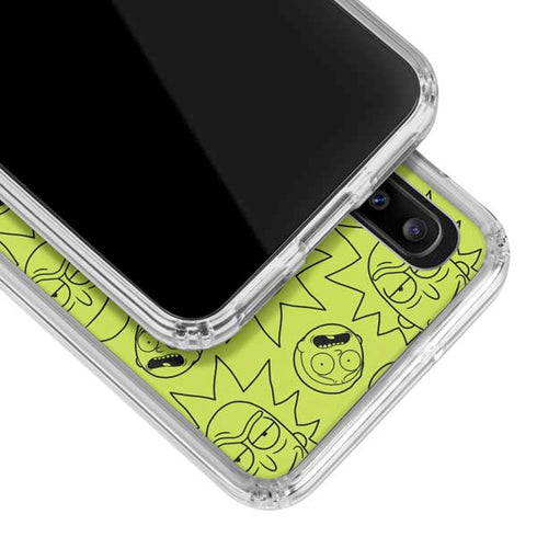 Adult Swim Rick and Morty Rick and Morty All Over Print Galaxy A20 Clear Case
