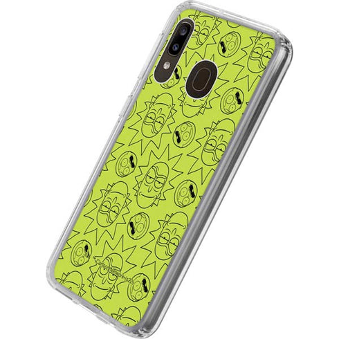 Adult Swim Rick and Morty Rick and Morty All Over Print Galaxy A20 Clear Case