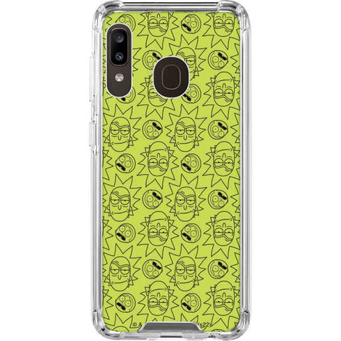Adult Swim Rick and Morty Rick and Morty All Over Print Galaxy A30 Clear Case
