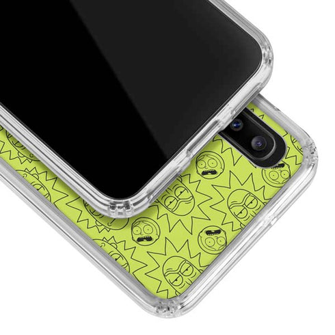 Adult Swim Rick and Morty Rick and Morty All Over Print Galaxy A30 Clear Case