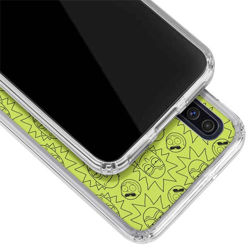 Adult Swim Rick and Morty Rick and Morty All Over Print Galaxy A50 Clear Case