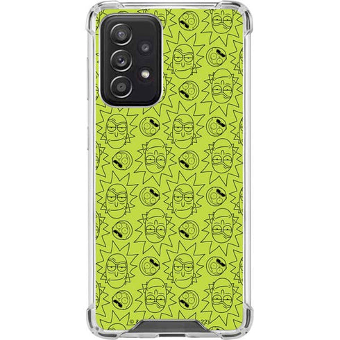 Adult Swim Rick and Morty Rick and Morty All Over Print Galaxy A52 5G Clear Case