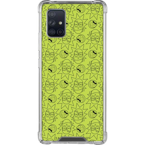 Adult Swim Rick and Morty Rick and Morty All Over Print Galaxy A71 5G Clear Case