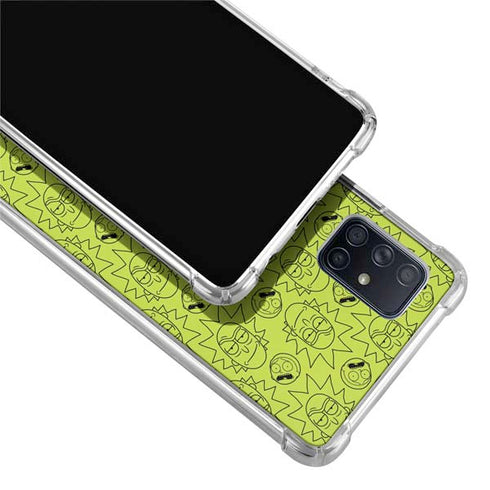Adult Swim Rick and Morty Rick and Morty All Over Print Galaxy A71 5G Clear Case