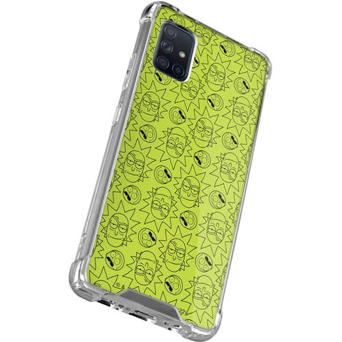 Adult Swim Rick and Morty Rick and Morty All Over Print Galaxy A71 5G Clear Case