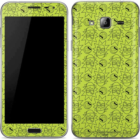 Adult Swim Rick and Morty Rick and Morty All Over Print Galaxy J3 Skin