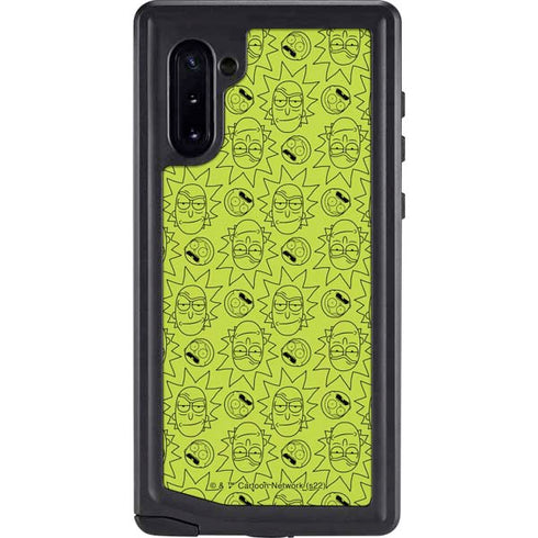 Adult Swim Rick and Morty Rick and Morty All Over Print Galaxy Note 10 Waterproof Case