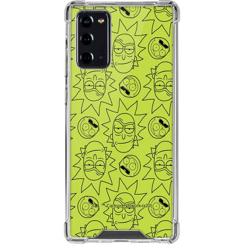 Adult Swim Rick and Morty Rick and Morty All Over Print Galaxy Note20 5G Clear Case