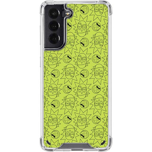 Adult Swim Rick and Morty Rick and Morty All Over Print Galaxy S21 5G Clear Case