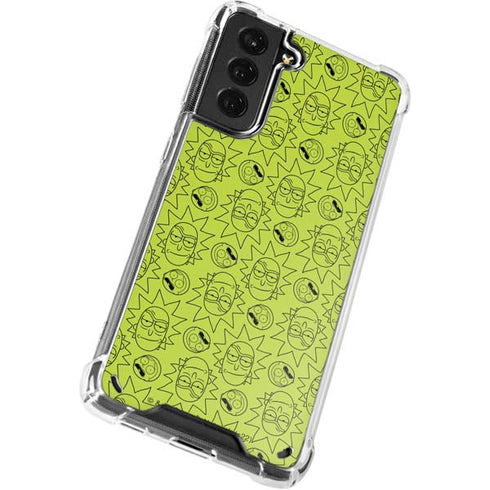 Adult Swim Rick and Morty Rick and Morty All Over Print Galaxy S21 Plus 5G Clear Case