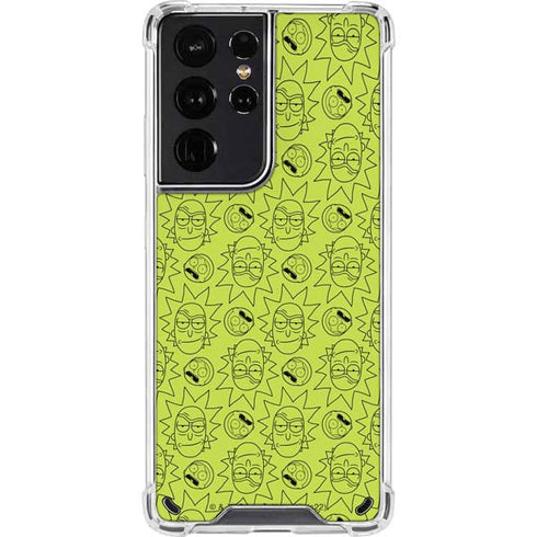Adult Swim Rick and Morty Rick and Morty All Over Print Galaxy S21 Ultra 5G Clear Case