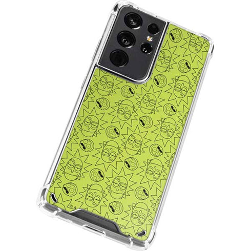 Adult Swim Rick and Morty Rick and Morty All Over Print Galaxy S21 Ultra 5G Clear Case