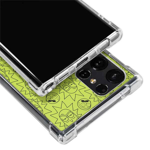 Adult Swim Rick and Morty Rick and Morty All Over Print Galaxy S22 Ultra Clear Case