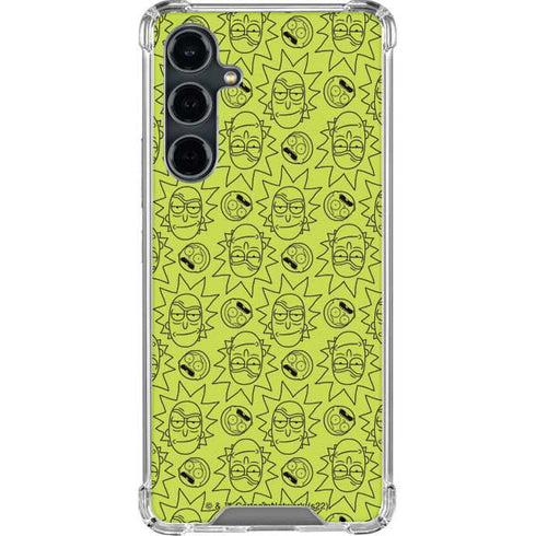 Adult Swim Rick and Morty Rick and Morty All Over Print Galaxy S23 FE Clear Case
