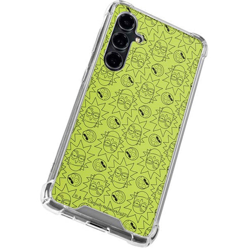 Adult Swim Rick and Morty Rick and Morty All Over Print Galaxy S23 FE Clear Case