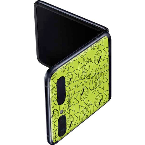 Adult Swim Rick and Morty Rick and Morty All Over Print Galaxy Z Flip Skin