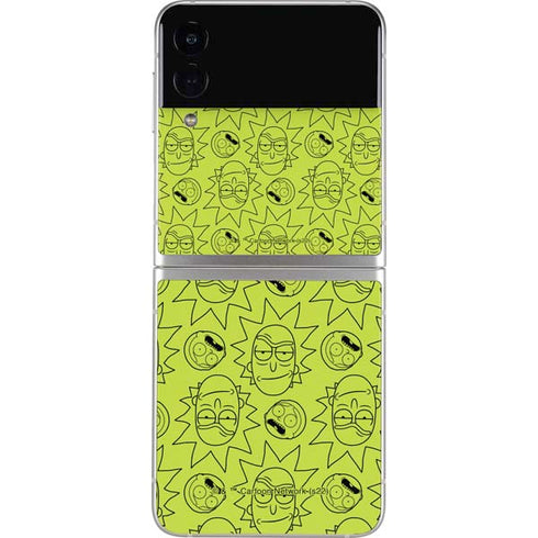 Adult Swim Rick and Morty Rick and Morty All Over Print Galaxy Z Flip3 5G Skin
