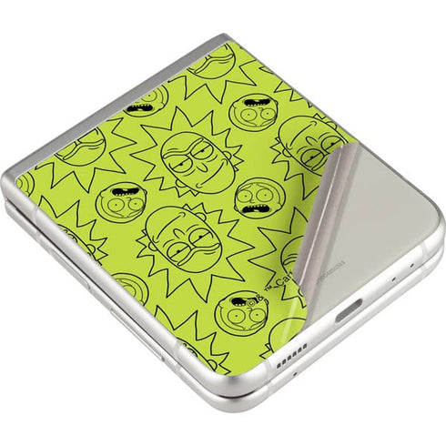 Adult Swim Rick and Morty Rick and Morty All Over Print Galaxy Z Flip3 5G Skin