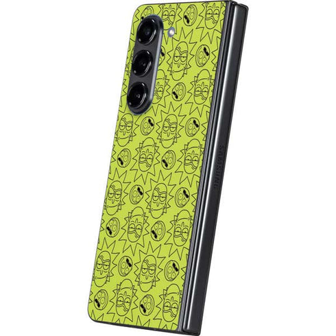 Adult Swim Rick and Morty Rick and Morty All Over Print Galaxy Z Fold5 5G Skin