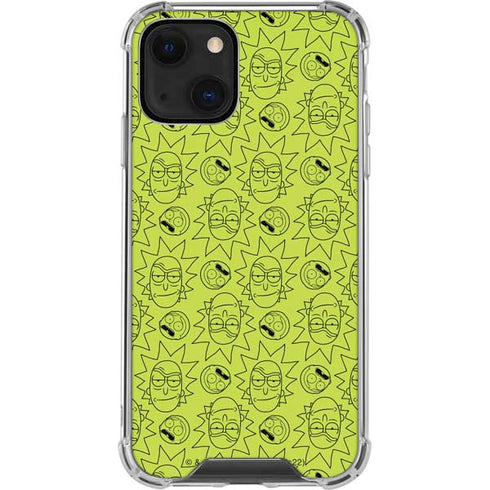Adult Swim Rick and Morty Rick and Morty All Over Print iPhone 13 Mini Clear Case