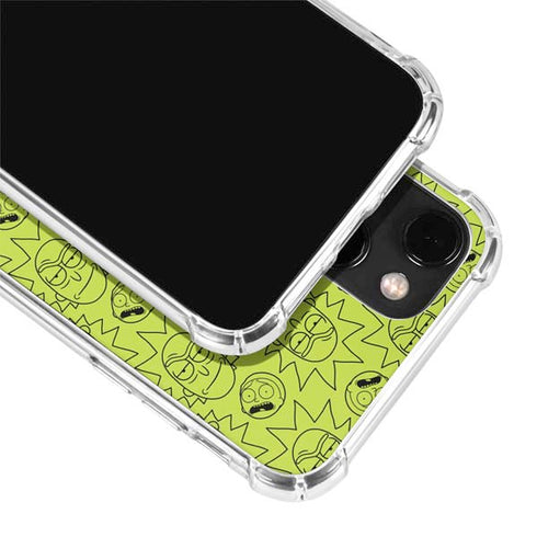 Adult Swim Rick and Morty Rick and Morty All Over Print iPhone 13 Mini Clear Case