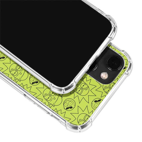 Adult Swim Rick and Morty Rick and Morty All Over Print iPhone 14 Plus Clear Case