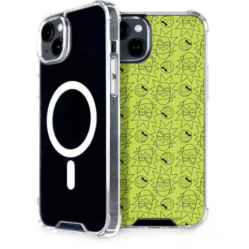 Adult Swim Rick and Morty Rick and Morty All Over Print iPhone 14 Plus MagSafe Case