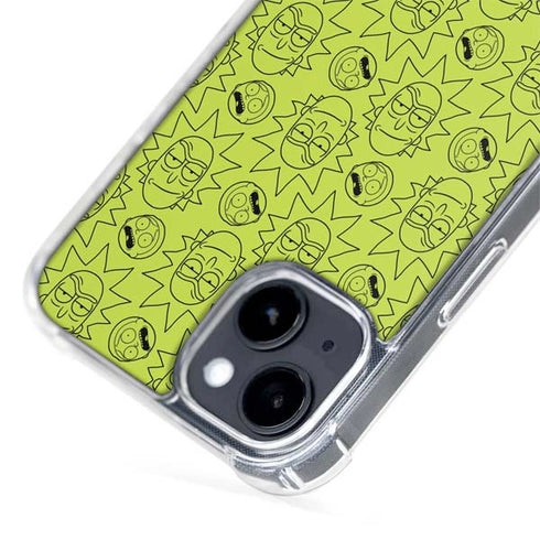 Adult Swim Rick and Morty Rick and Morty All Over Print iPhone 15 Plus MagSafe Case
