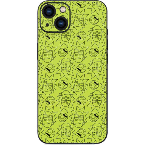 Adult Swim Rick and Morty Rick and Morty All Over Print iPhone 15 Plus Skin