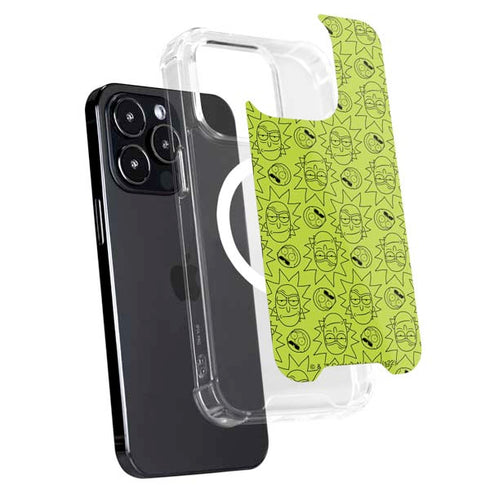 Adult Swim Rick and Morty Rick and Morty All Over Print iPhone 15 Pro MagSafe Case