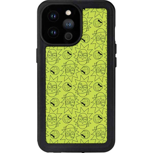 Adult Swim Rick and Morty Rick and Morty All Over Print iPhone 14 Pro Max Waterproof Case