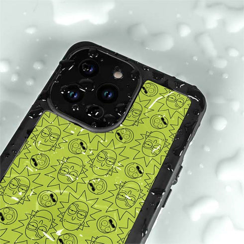 Adult Swim Rick and Morty Rick and Morty All Over Print iPhone 14 Pro Max Waterproof Case