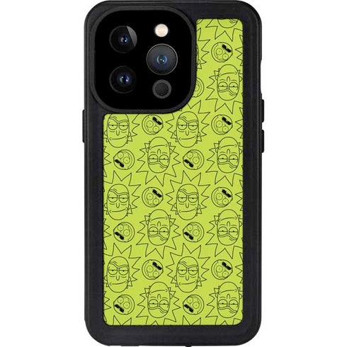 Adult Swim Rick and Morty Rick and Morty All Over Print iPhone 14 Pro Waterproof Case