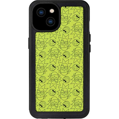 Adult Swim Rick and Morty Rick and Morty All Over Print iPhone 15 Plus Waterproof Case