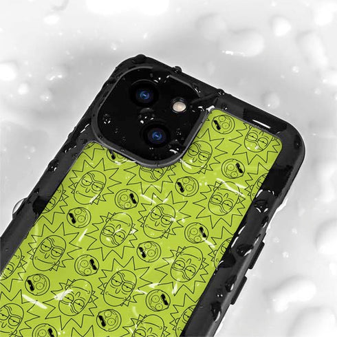 Adult Swim Rick and Morty Rick and Morty All Over Print iPhone 15 Plus Waterproof Case