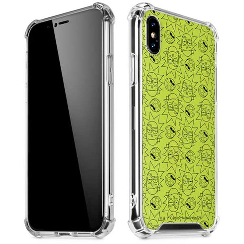 Adult Swim Rick and Morty Rick and Morty All Over Print iPhone XS Max Clear Case